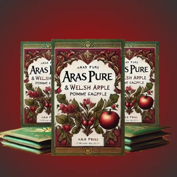 ARAS Pure Elixir – Welsh Apple, a crisp energy drink made from Arasgrasa and fresh Welsh apples.